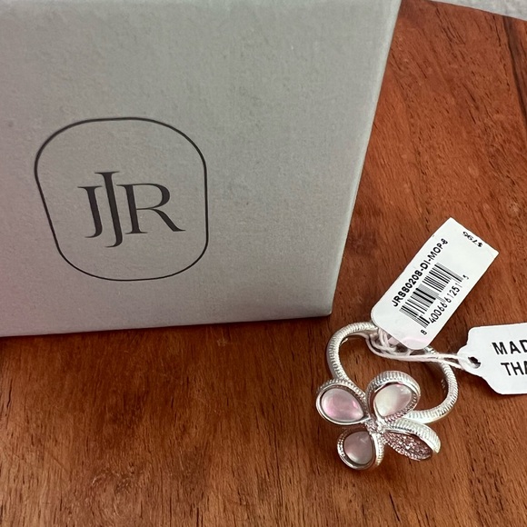 NWT Judith Ripka Jardin Flower MOP and Diamond Ring 8 - Picture 8 of 16